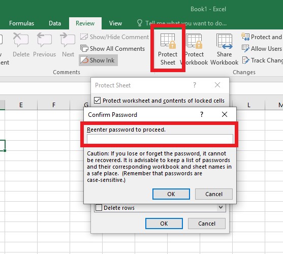Cara Memberi Password Sheet Pada Excel