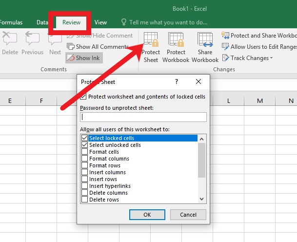 Cara Memproteksi Sheet Pada Excel