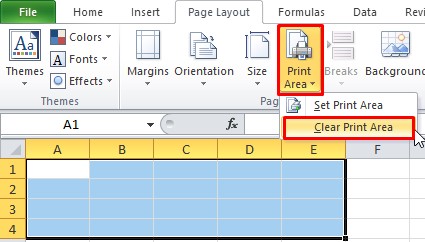 Cara Menghapus Area Percetakan Pada Microsoft Excel Pada Fitur
