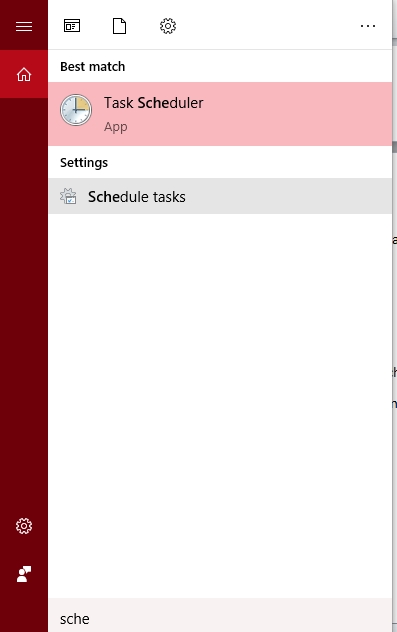 Membuka Task Scheduler Pada Windows 10