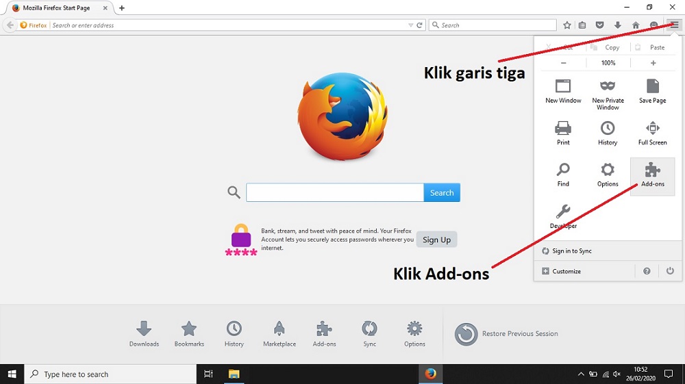 IDM pada Mozilla Firefox