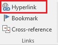 Pilih Opsi Hyperlink