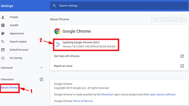 Mengupdate Google Chrome