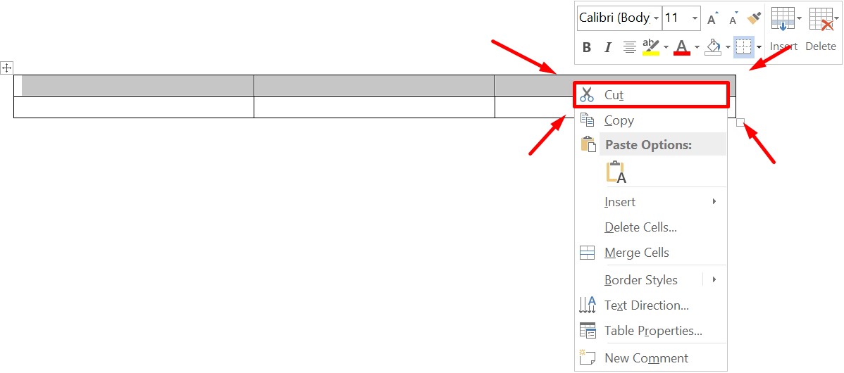 Tutorial menaikan tabel di word