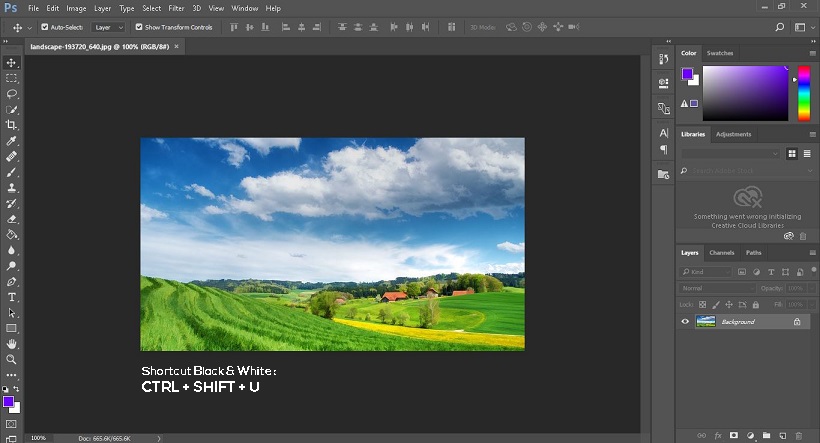 hitam putih photoshop