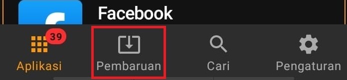 mengupdate dengan selain playstore