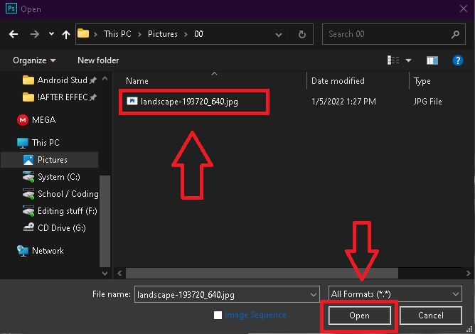 shortcut hitam putih