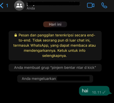 chat dengan diri sendiri di wa