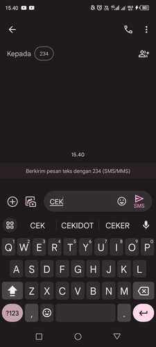 ketik CEK